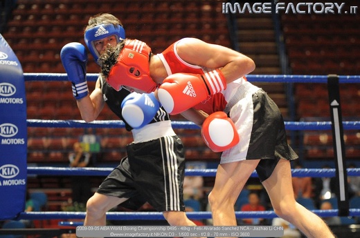 2009-09-05 AIBA World Boxing Championship 0495 - 48kg - Felix Alvarado Sanchez NCA - Jiazhao Li CHN